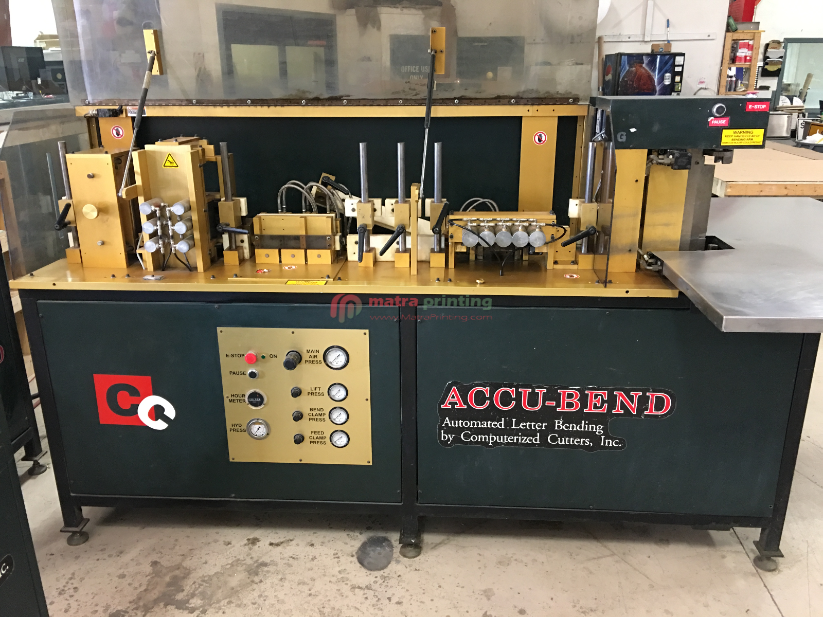 Accu-bend letter forming machine by Computerized Cutters